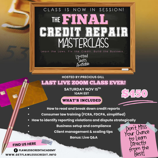 Credit Repair Specialist Training- RICH FRIDAY